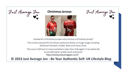 Try a Christmas Jersey- blog post from Just Average Jen