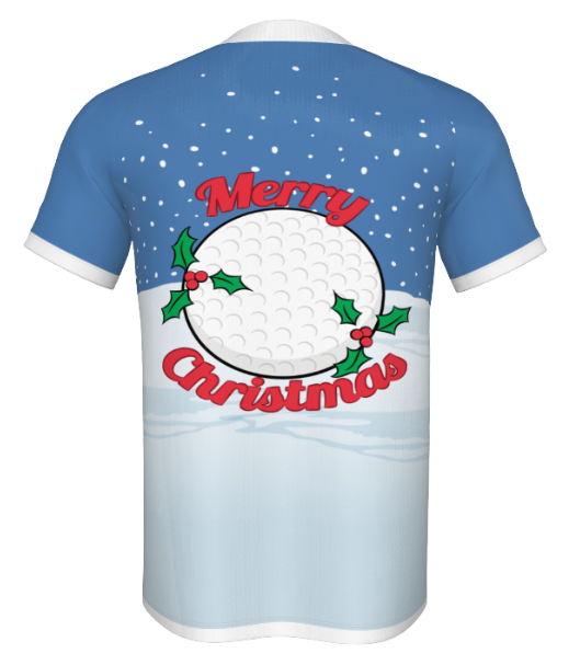 Pre order- Golf Christmas Jersey- North Pole Golf Club- Blue- Santa & Rudolf