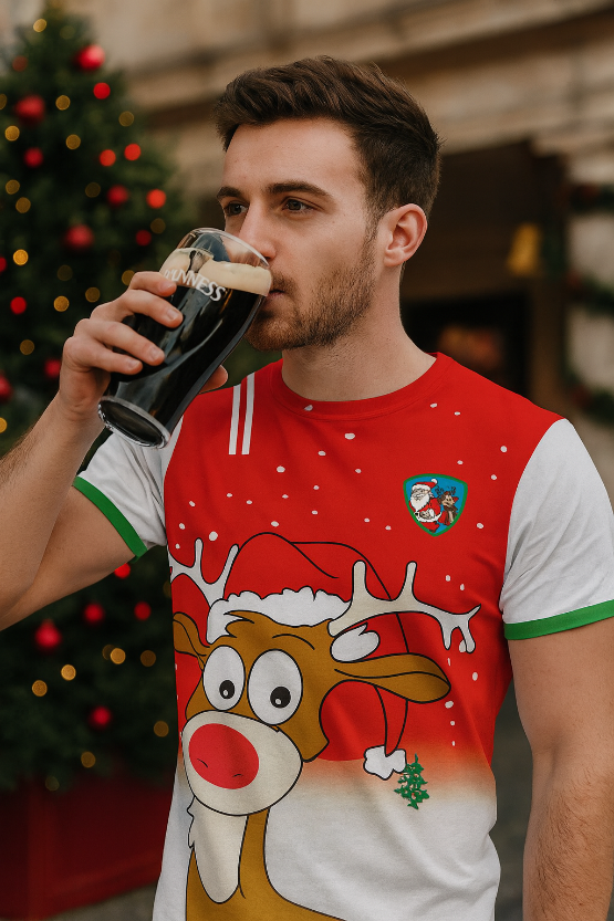 Rudolf Red Christmas Jersey- Nollaig Shona Duit - New collection