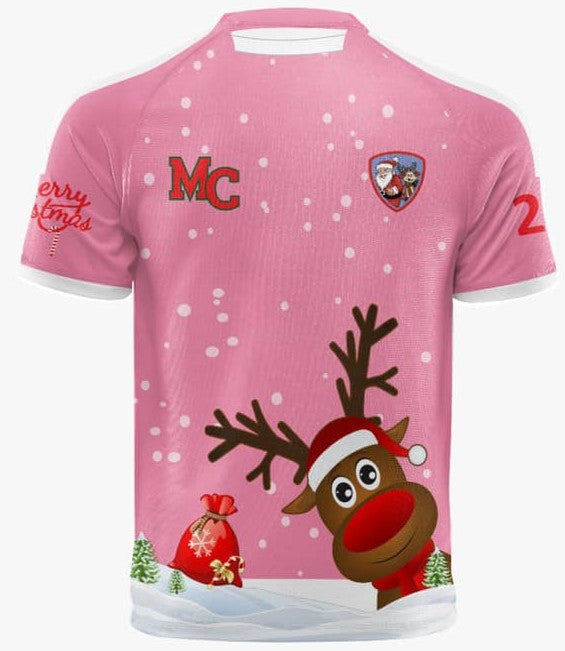 Candycane Pink snowflake Christmas Jersey- MC Collection