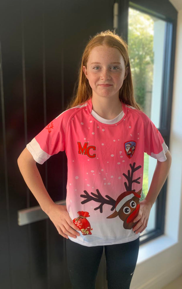 Candycane Pink snowflake Christmas Jersey- MC Collection