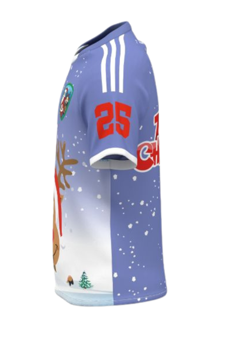 PRE ORDER- Blue Rudolf Christmas jersey- MC collection