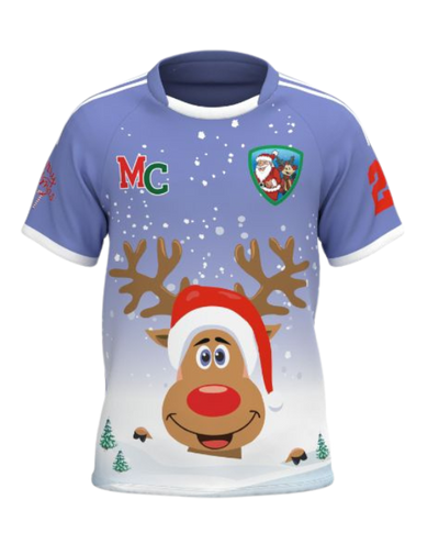 PRE ORDER- Blue Rudolf Christmas jersey- MC collection