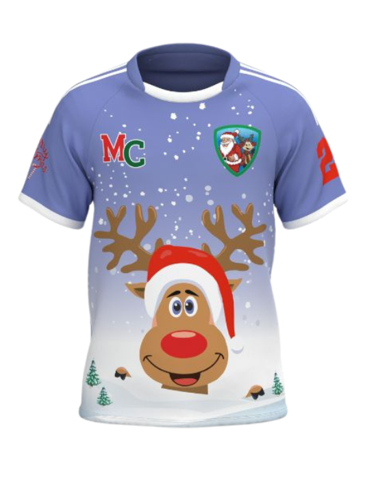 PRE ORDER- Blue Rudolf Christmas jersey- MC collection
