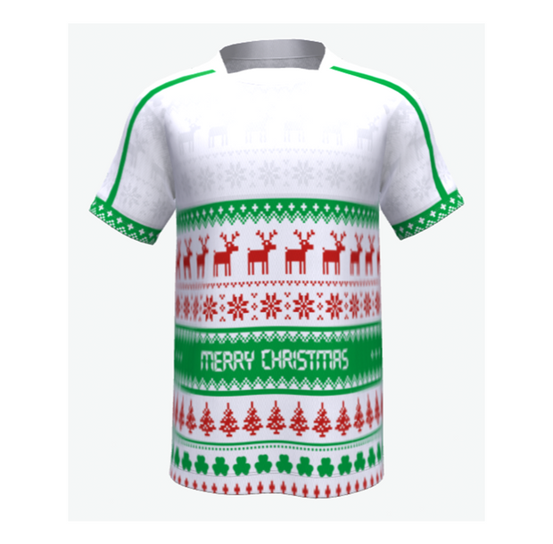 PRE ORDER  RUGBY Christmas Jersey- Green/Red/White