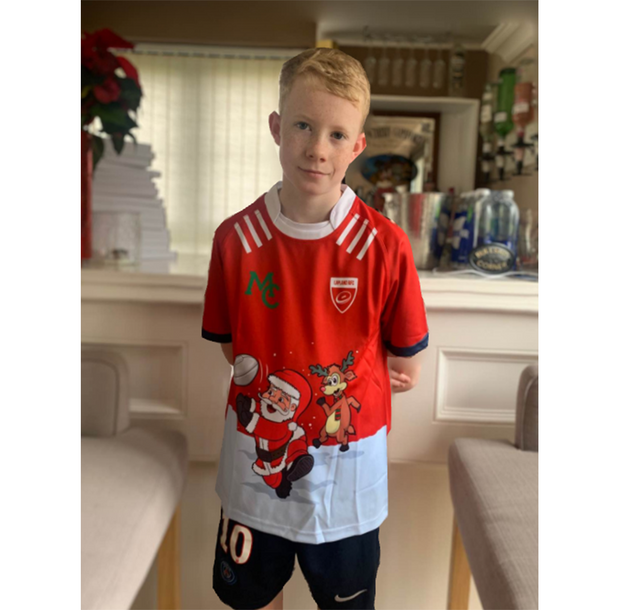 RUGBY Christmas Jersey- Lapland Rfc- Red-santa Catching Ball