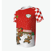 Horse Racing Christmas Jersey- North Pole Race Track - Red